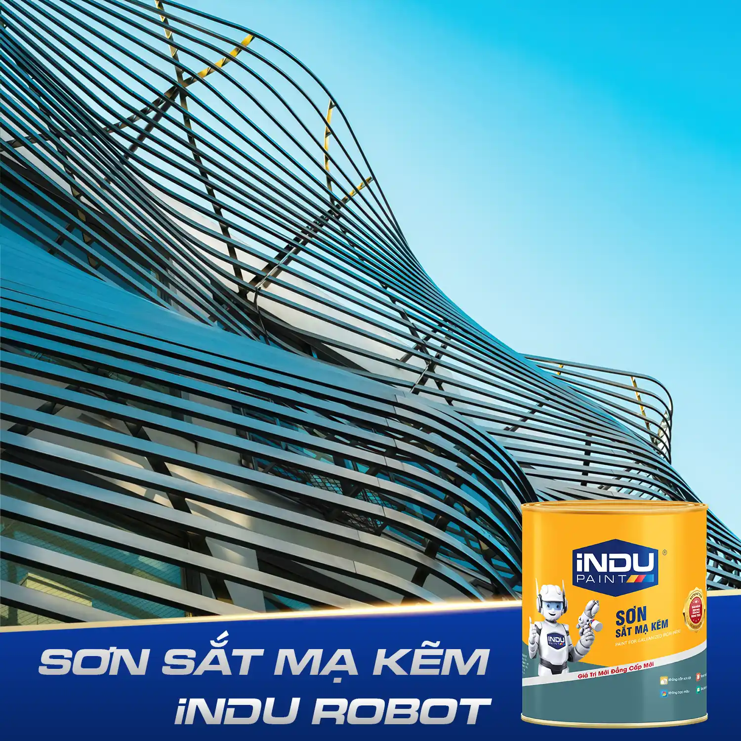 Sơn sắt mạ kẽm iNDU Robot