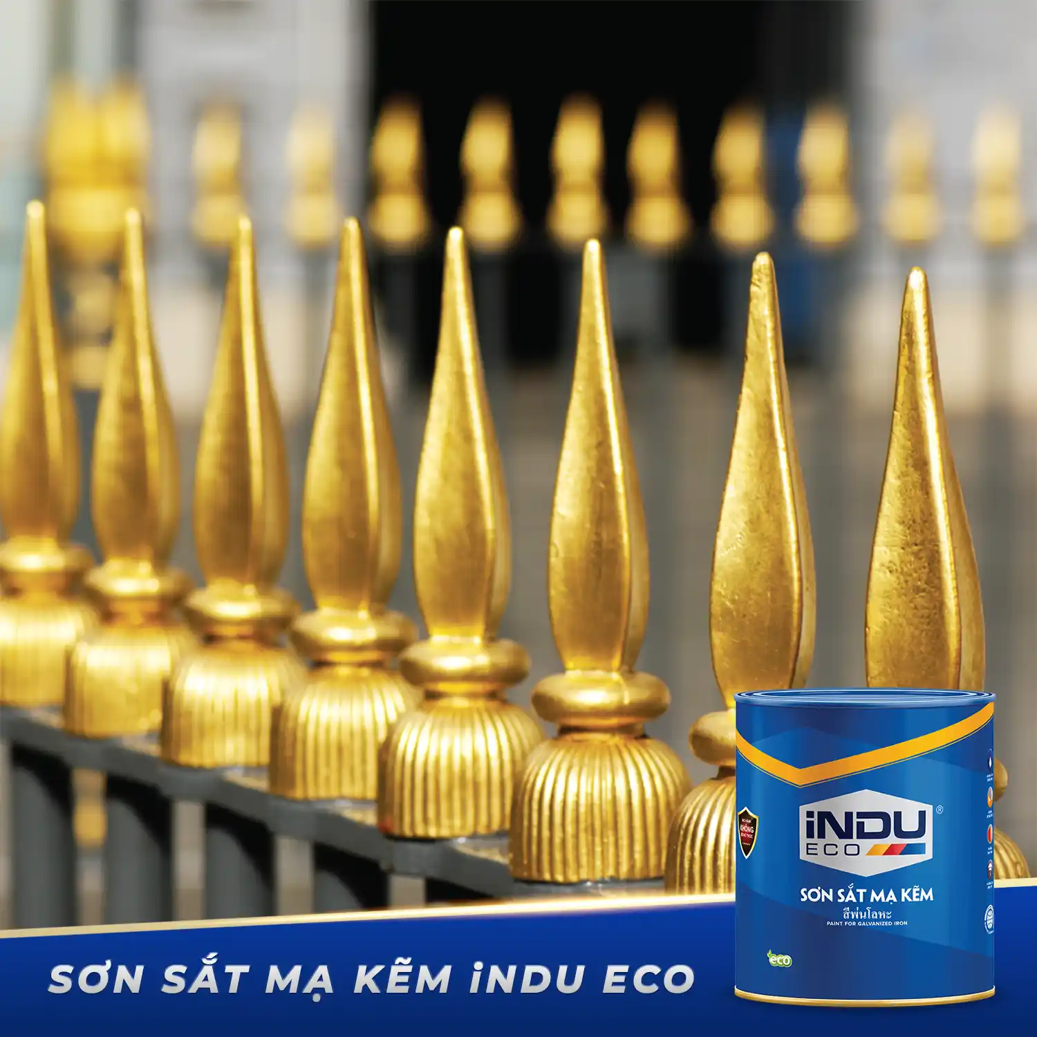 Sơn sắt mạ kẽm iNDU ECO