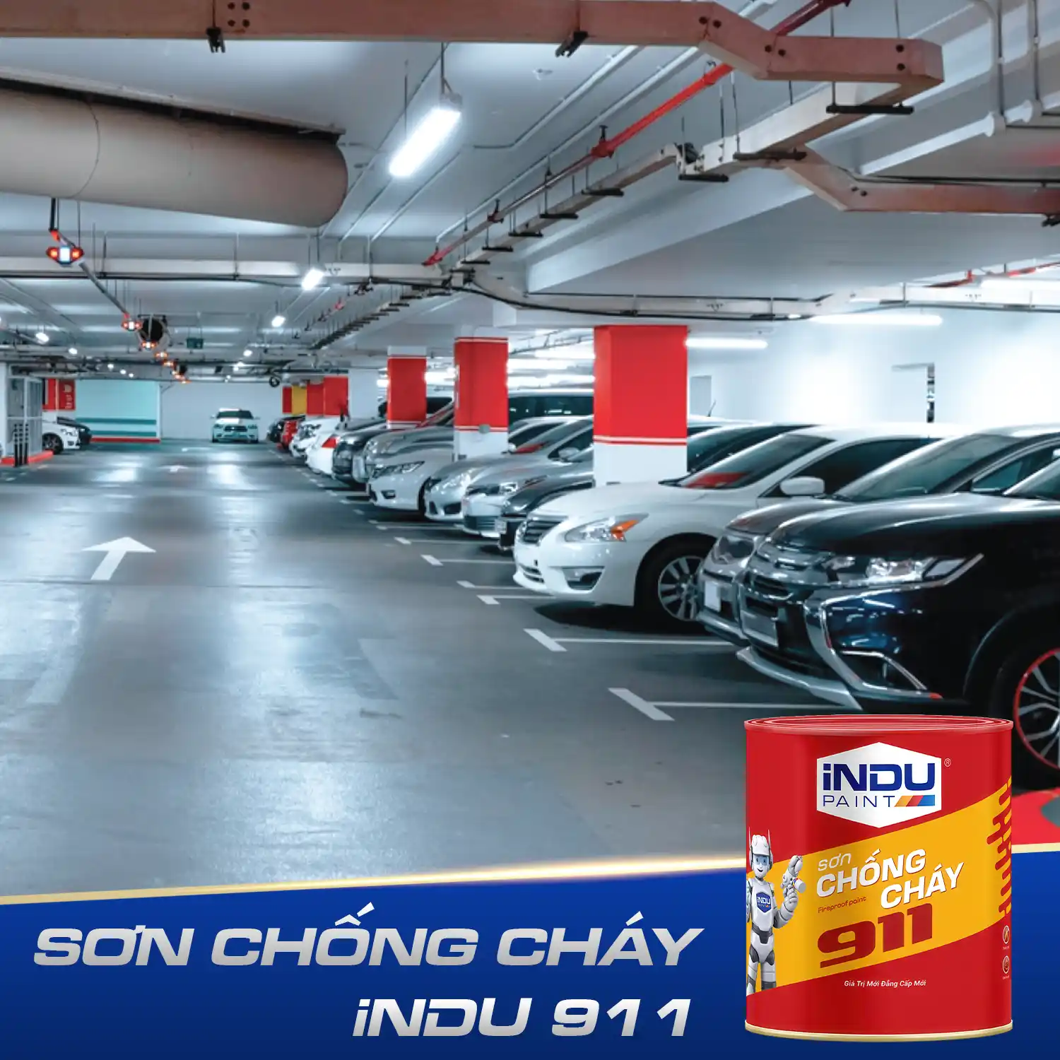 Sơn chống cháy cao cấp iNDU Robot 911