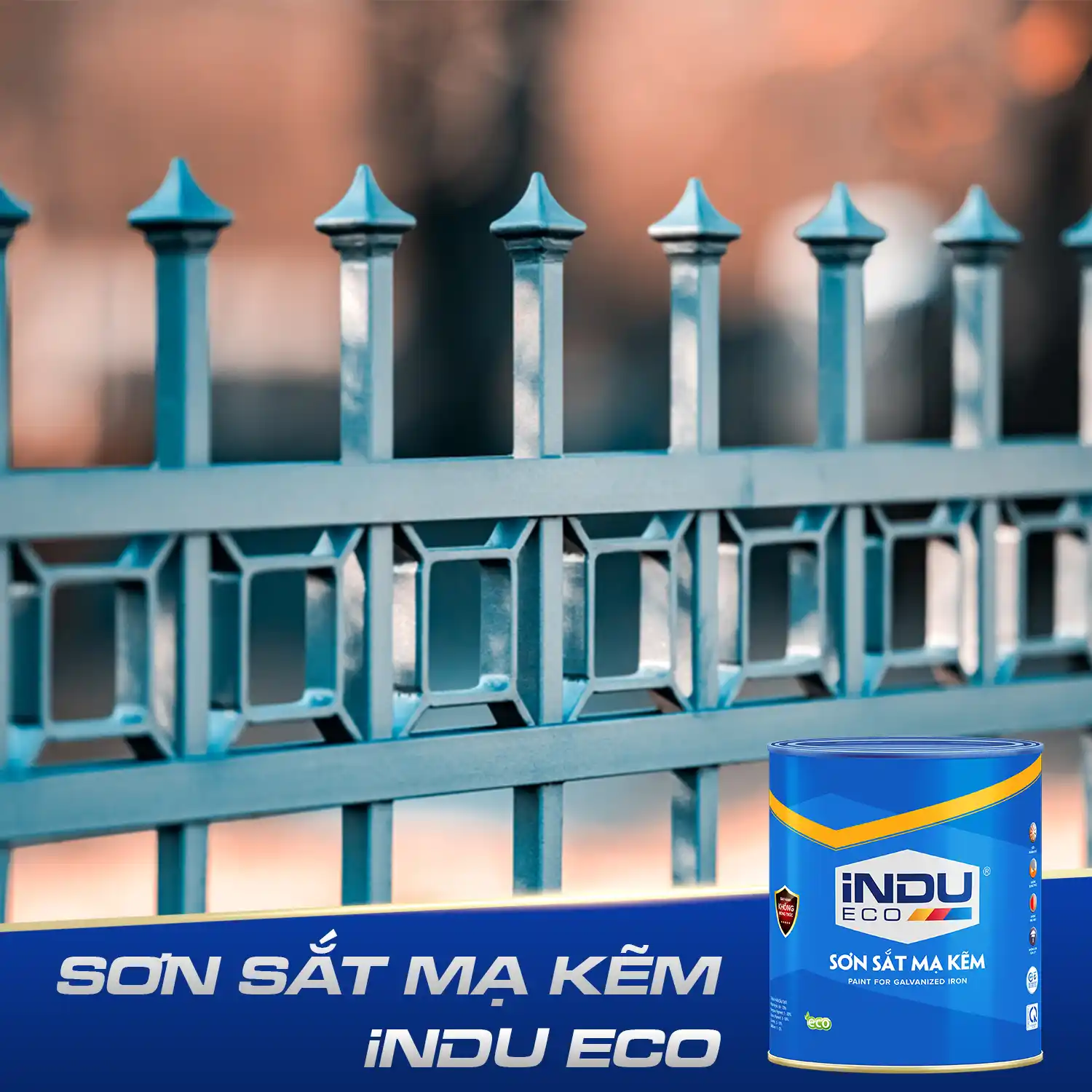 Sơn sắt mạ kẽm iNDU ECO