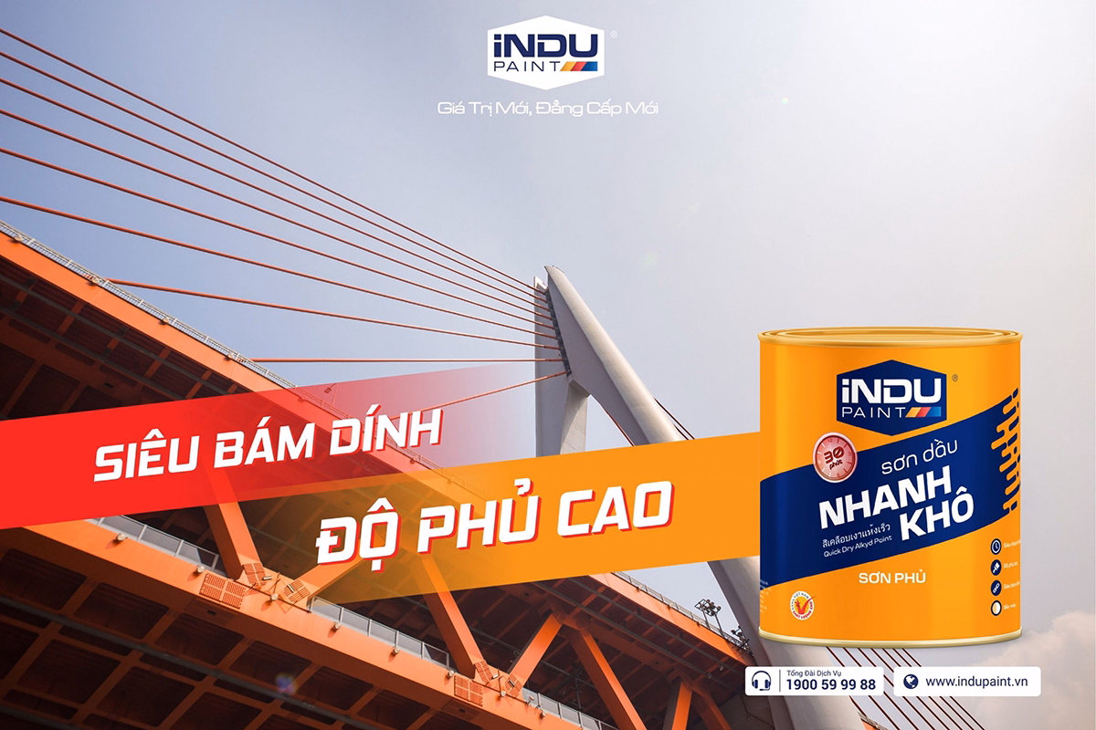 Sơn dầu nhanh khô iNDU cho công trình kết cấu thép